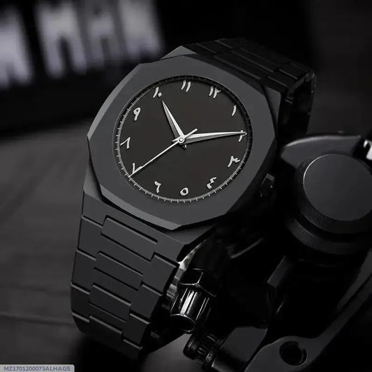 Luxury Black/pink/White Minimalist Arabic Dial Wrist Watch for Men & Women | Premium Elegant Quartz Watch
