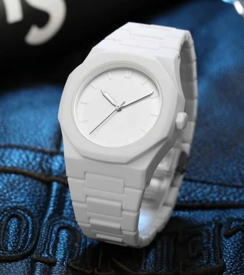 Luxury Minimalist White Quartz Wrist Watch for Men & Women | Premium Casual & Formal Watch
