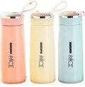 Nice Bottle Glass Water Bottles Natural BPA Free Eco Friendly Reusable Refillable Water Glass Water Bottles Wide Mouth Liquid Storage Leak Proof Caps Perfect For Travel and Storing Beverages Juice Smoothies Tea 450ml Multicolor